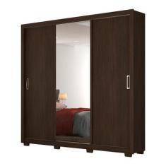 Imagem de Guarda Roupa Casal 3 Portas Residence C/ Pés 32230Pe Ébano Touch Demób