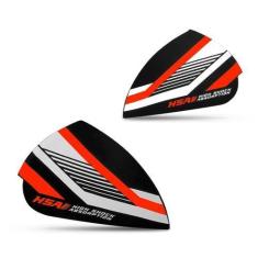 Imagem de Orelhas Laterais Capacete Pro Tork Attack Evo, PRETO - LARANJA, ÚNICO
