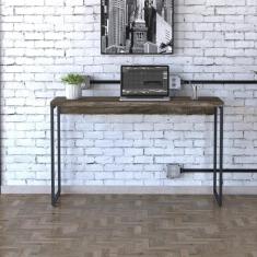 Imagem de Mesa Dynamica 120x50x75cm Carvalho Dark - Est.preta Carvalho Dark - Est.preta