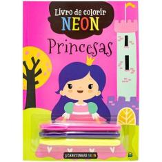 Imagem de Livro - Livro de Colorir Neon: Princesas