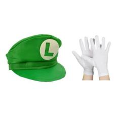 Imagem de Fantasia mario luigi adulto quepe e luva festas carnaval - MC PRESENTE