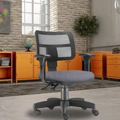 Imagem de Kit 02 Cadeiras Giratória Zip L02 Executiva Ergonômica Escritório Linho  - Lyam Decor