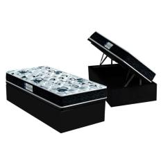 Imagem de Cama Box Baú Solteiro: Colchão Anatômico Probel D28 / EP ProDormir Advanced Tech1000 + Base CRC Suede Black(88x188)