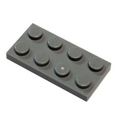Imagem de LEGO Peças e Peças: Cinza Escuro (Cinza Pedra Escura) 2x4 Placa x20