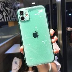 Imagem de Capa de telefone transparente candy color glitter para iphone 13 11 12 pro 12 mini x xr xs max se 2020 7 8 plus 6 6s capa de silicone macio, g, para iphone 11 pro