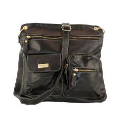 Imagem de Bolsa Feminina Transversal Zinco Em Couro Legitimo - Betania Couros