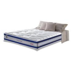 Imagem de Colchão King De Molas Ensacadas D33 Cama Inbox Select Firme 193x203x32 Azul