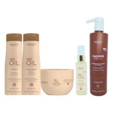 Imagem de Kit Arvensis Tec Oil 4 Itens + Ativador Crespo 500ml
