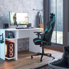 Imagem de Mesa P/ Escritorio E Gamer Branco/branco