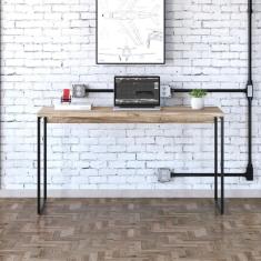 Imagem de Mesa Dynamica 135x50x75cm Carvalho - Est.preta Carvalho - Est.preta