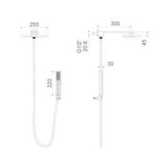 Imagem de Chuveiro Axiom Slim Meber 1989 C 210 30 cm 