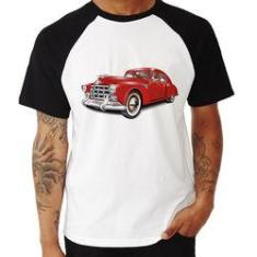 Imagem de Camiseta Raglan Retro Classic Red Car - Foca Na Moda