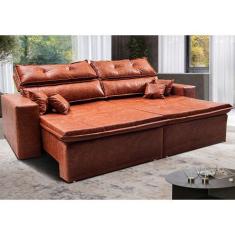 Imagem de Sofá Tourino. 2,52M Retrátil E Reclinável Com Molas E Pillow No Assent