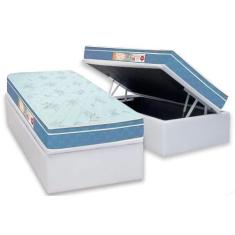 Imagem de Cama Box Baú Solteiro: Colchão Espuma Castor D45 Sleep Max + Base Crc