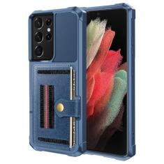 Imagem de Dibosom Capa carteira flip para Samsung Galaxy S21 Ultra 5G com alça para telefone, bolsa de couro PU, suporte para cartão, acessórios, capa de celular para S21ultra 21S S 21 21ultra G5 mulheres