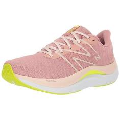 Imagem de New Balance Tênis de corrida feminino FuelCell Propel V4, Lua rosa/quartzo rosa/30 watts, 34