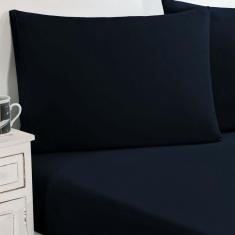 Imagem de Jogo De Cama Malha Lençol 100% Algodão Gran Moratta 2 Peças Solteiro Azul Marinho