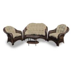 Imagem de Conjunto Naxos - 1 Sofá 2 Lugares + 2 Poltronas + 1 Mesa Centro - Duna