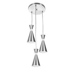 Imagem de Lustre Pendente Aluminio Florida Triplo Escovado