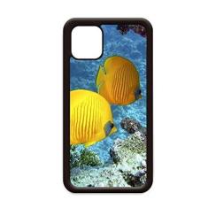 Imagem de Capa para iPhone 12 Pro Max com imagem natural de peixes de água oceânica para Apple Mini Mobile Case Shell