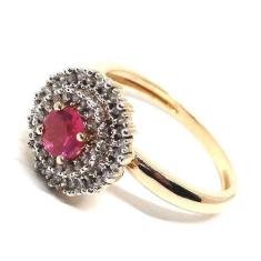 Imagem de Anel de ouro 18k com Pedras - Elegancy Joias