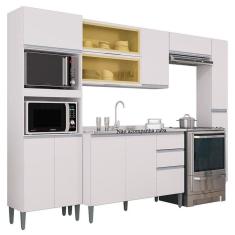 Imagem de Cozinha Aline Com Balcão E Paneleiro Branco - Poquema