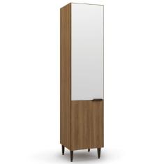 Imagem de Armário De Cozinha Paneleiro 2 Portas Nogal/Branco Paris Batrol