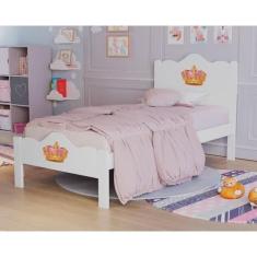 Imagem de Cama Solteiro Nina Branca 100% Mdf - Extrado Resistente -Basoto