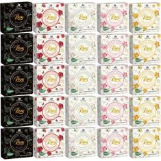 Imagem de Kit 25 Sabonetes Vegetal Aroma Das Rosas 170G Davene