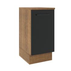 Imagem de Balcão Madesa Agata 40 cm 1 Porta - Rustic/Preto