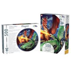 Imagem de Quebra Cabeça Redondo Dragões 500 Peças Pais E Filhos