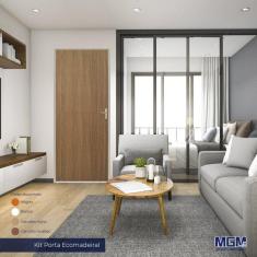 Imagem de Kit Porta De Madeira Lisa 212x95cm Com Batente De Alum nio 3,