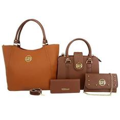 Imagem de kit de bolsas femininas + carteira + alça transversal! Leona Barone!