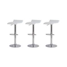 Imagem de Kit 3 Banquetas Belo Horizonte Branca