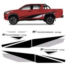 Imagem de Kit Faixas Hilux Gr Toyota Gazoo Racing 2020 Adesivo Lateral