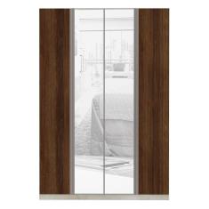 Imagem de Guarda-roupa 4 Portas 160Cm Crema Com Nogueira Dourado