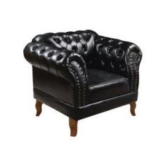 Imagem de Poltrona Chesterfield Duque - Courino -Almofada Fixa