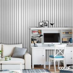 Imagem de Papel De Parede Adesivo Lavável Listrado  15M