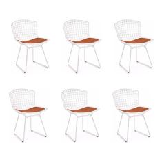 Imagem de Kit 6 Cadeiras Bertoia  Com Assento Cobre