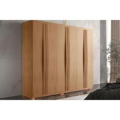 Imagem de Guarda Roupa 6 Portas e 2 Gavetas c/ Pés Grécia Naturale - Rufato