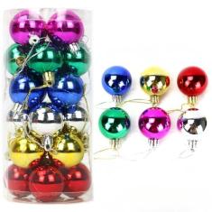 Imagem de Conjunto de enfeites de decoração de árvore de Natal para outono e Halloween, 24 quilates, enfeites de bola de Natal à prova de estilhaçamento, decoração de pendurar a granel para festa de Natal (Mix,