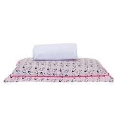 Imagem de Jogo Cama Panda Rosê branco Solteiro 02 Peças 140 Fios