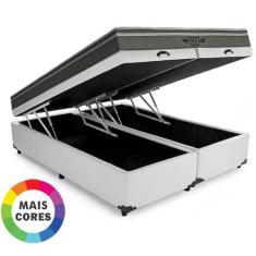 Imagem de Cama Box Baú Queen Bravus + Colchão Ibiza D33 Mola Superlastic 158X198