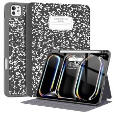 Imagem de Supveco Capa para iPad Pro de 11 polegadas (M4) 2024 com suporte para lápis [suporta carregamento Apple Pencil + ativar/hibernar automaticamente], capa fólio com suporte premium com capa traseira fina