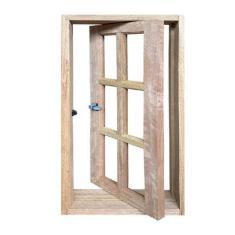 Imagem de Janela De Madeira Vitro Capelinha Pivotante Reto De Cedro Arana Esquad