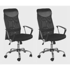 Imagem de Kit 2 Cadeira de Escritorio Presidente Comfort Preto
