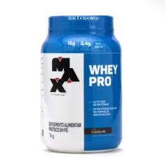 Imagem de Suplemento Alimentar Protéico em Pó Whey Pro Max Titanium Sabor Chocolate 1kg 1kg