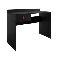 Imagem de Mesa Escrivaninha Para Computador com 1 Gaveta - Home Office e Estudos 90cm - Preto