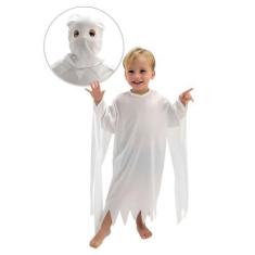 Imagem de Fantasia Infantil Fantasma Fantasminha Carnaval Festas Halloween C/ Ca