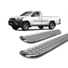 Imagem de Estribo Hilux 2016 a 2020 Chapa de aço Cromado